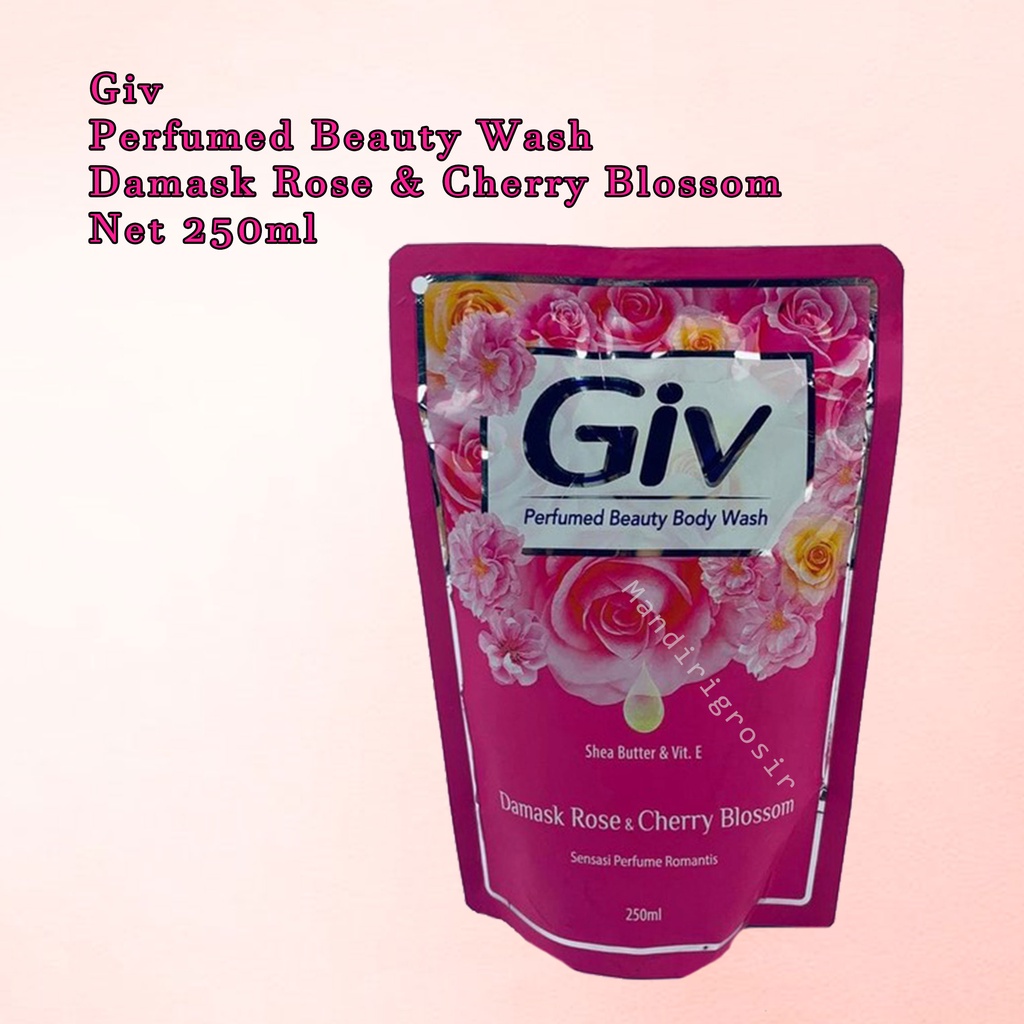 Sabun cair * Giv * shea butter dan vitamin e * Rose &amp; cherry blossom * 250 ml