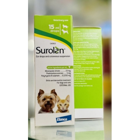 Surolan obat tetes telinga hewan 15ml