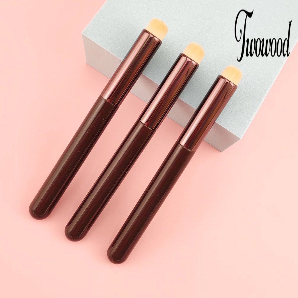 Kuas Lipstik Smudge Portabel Kepala Bulat Dengan Gagang Ergonomis Untuk Perempuan