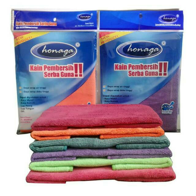 Kain Lap Microfiber Lap Serbaguna Honaga 40x40cm 320gsm original