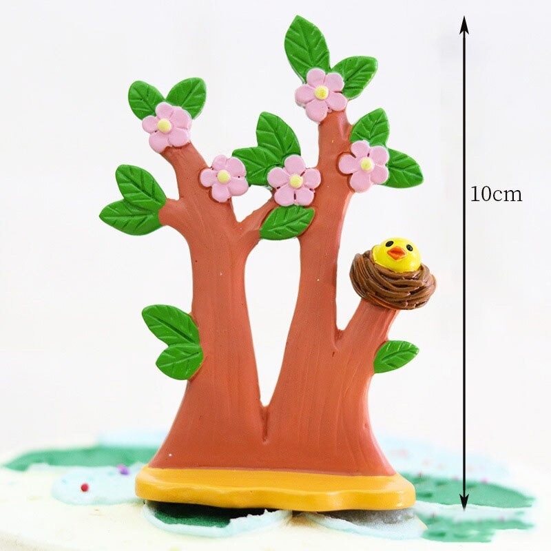 MOMBABY1 Topper Dekorasi Kue Ulang tahun Motif Safari Hewan Binatang Darat