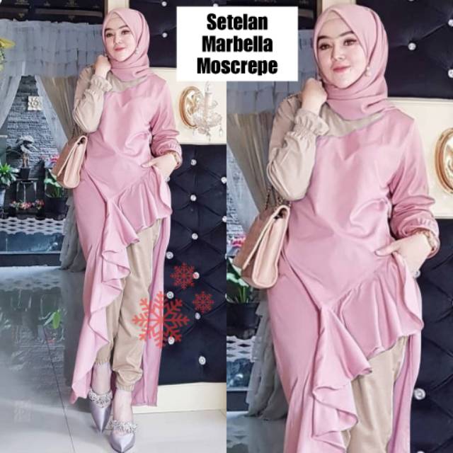 Sv ST MARBELLA stelan hijab muslim fashion kekinian bellaluna MOSCREPe