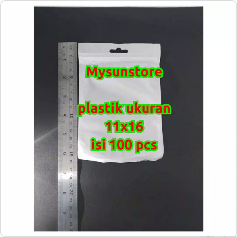 Plastik Klip 11x16 cm Aksesoris / Ziplock Zipper / Zip Lock 11 x 16 cm Isi 100pcs Mysunstore