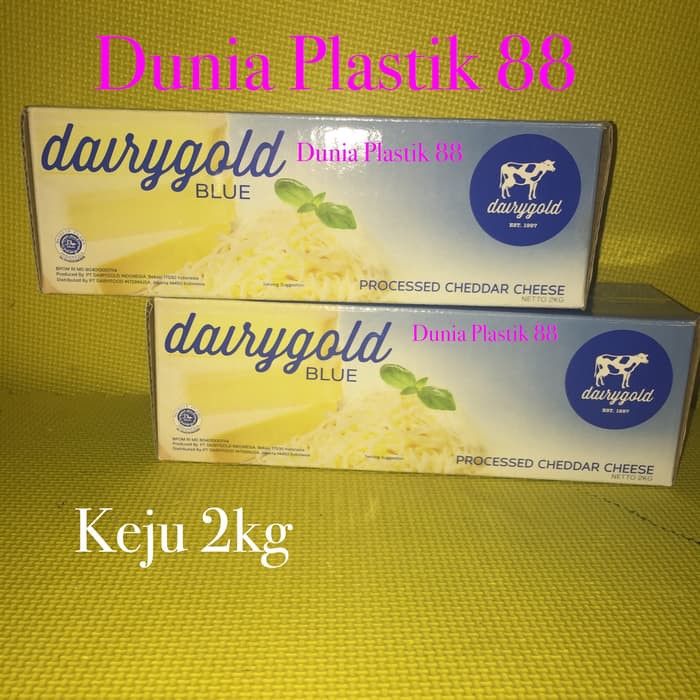 

2KG KEJU dairygold processed cheddar cheese Blok batang batangan parut