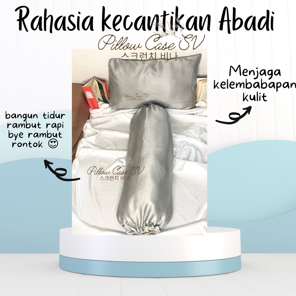 SILK SARUNG BANTAL SILK SV BASIC AESTHETIC SILK SATIN WITH PROTECTION PREMIUM PILLOWCASE SILK sarung bantal lembut kecantikan SV