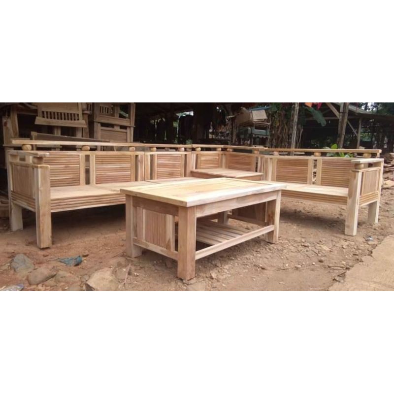 KURSI SUDUT SALUR JATI MENTAHAN TERMURAH