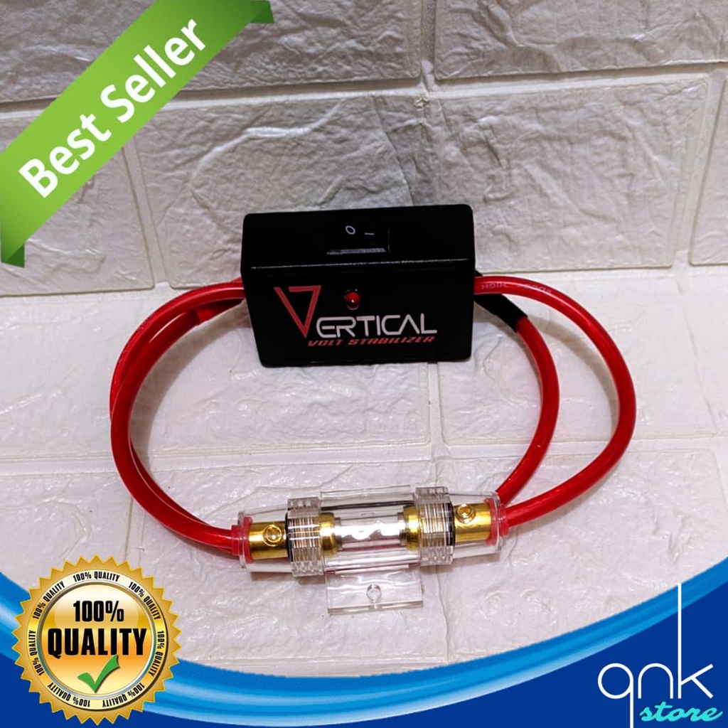 Stabilizer Vertical Aki Motor Medium + Sekring Free Kabel 8 AWG 60cm