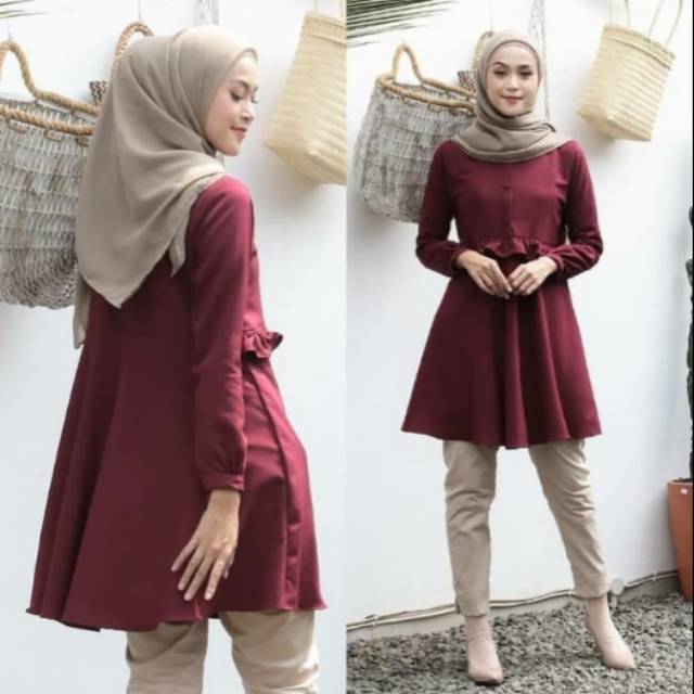 Baju Atasan Wanita Terbaru / Tunik Rafelia Muslim Termurah