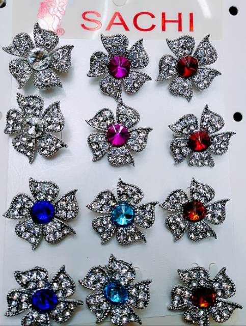 ISI 12PCS Brooch bunga BIANKA 2