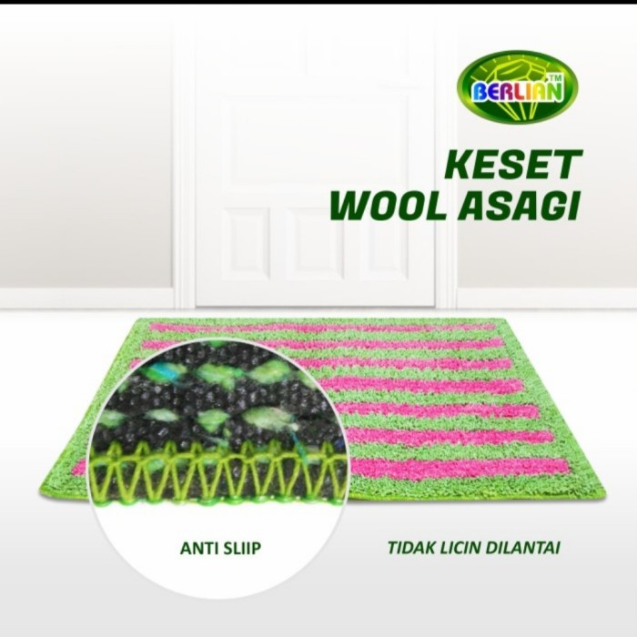 Keset Wool Asagi Keset Lantai Anti Selip Berlian