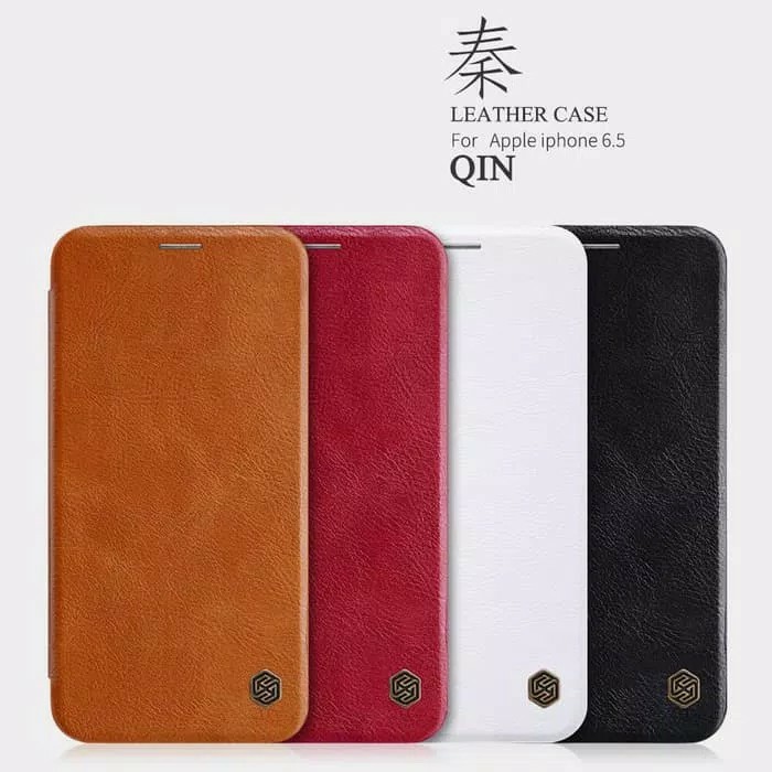 nillkin qin Iphone XS MAx 6.5 leather kulit flip wallet cover case