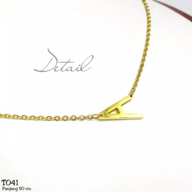 Fourfashion Kalung Huruf Abjad Inisial Titanium Stainless Steel Trend Artis - T041