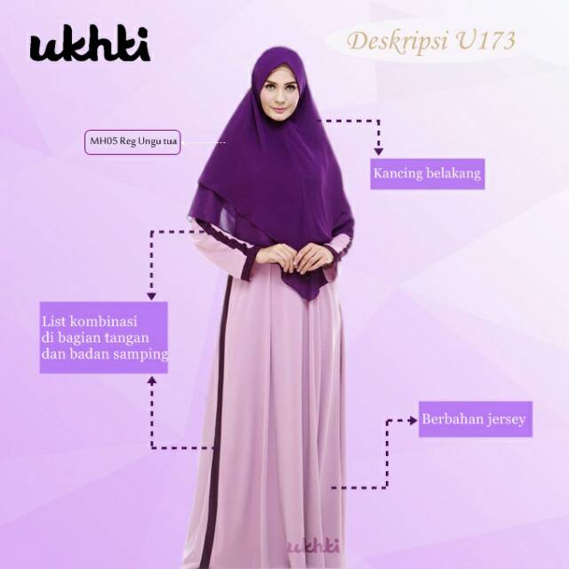 Gamis jersey premium ukhti U173