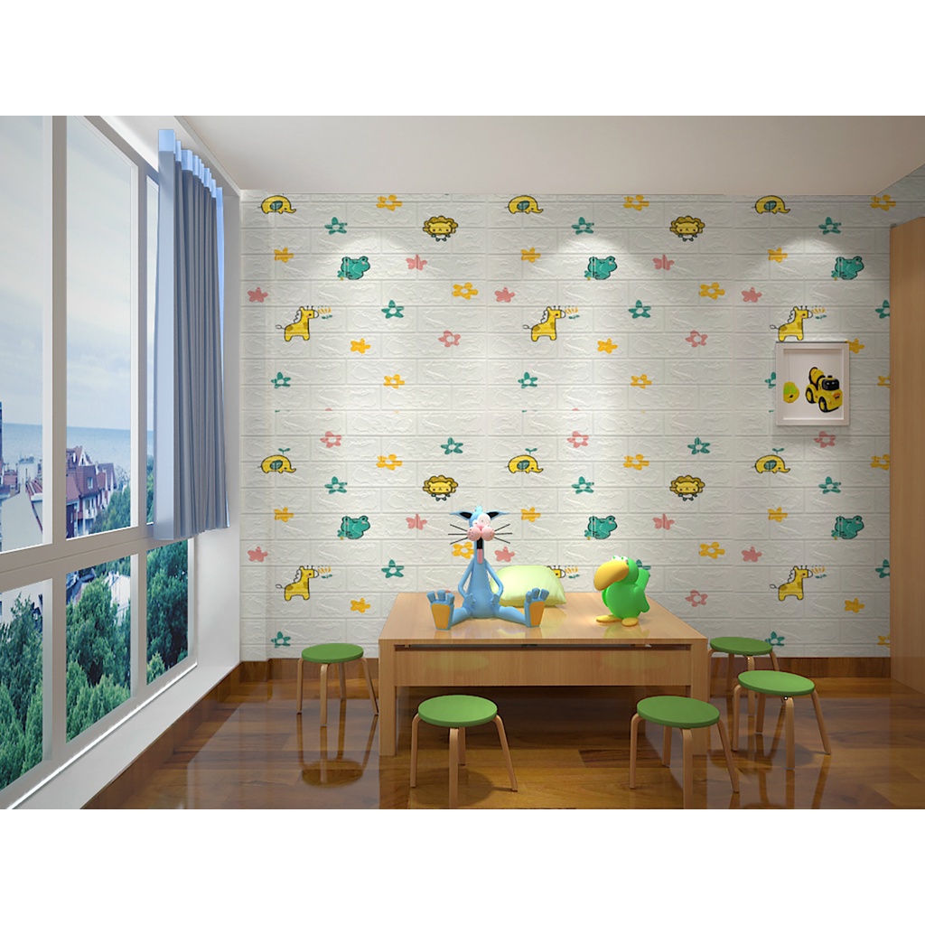 DODORY - HL0202 Wallpaper Bintang Foam 3D Wall Sticker Interior Motif High Quality