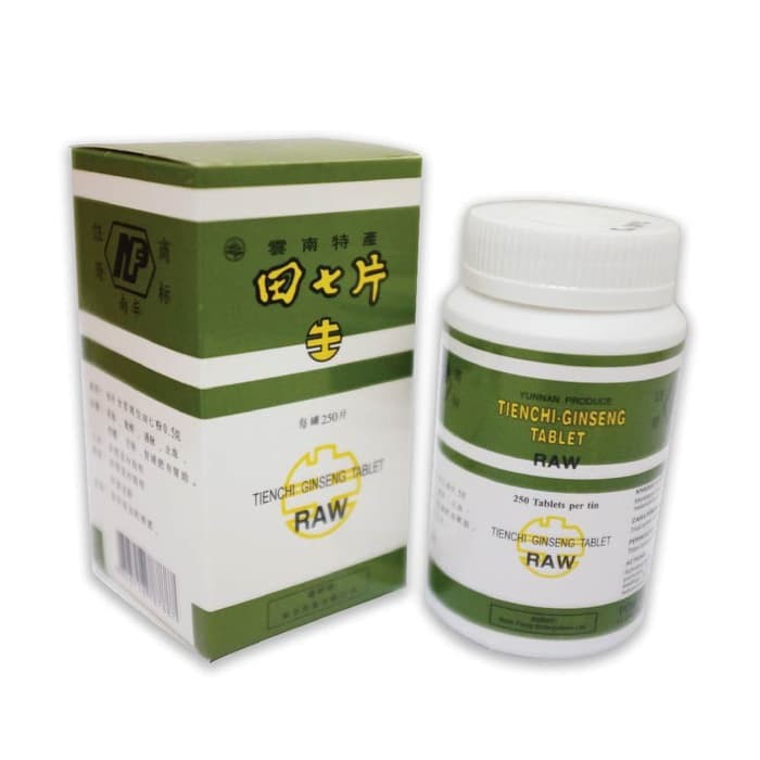 GROSIR 6 BOTOL TIENCHI TABLET RAW (HIJAU)250 tablet