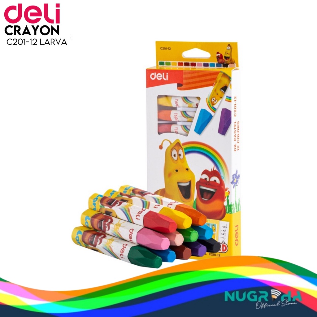 

CRAYON / OIL PASTEL 12 WARNA DELI C201-12 LARVA