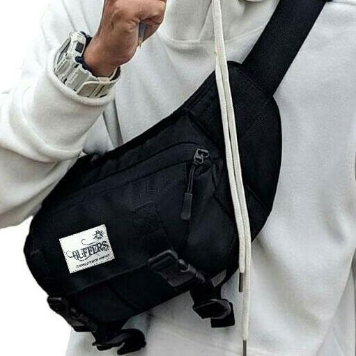 Tas Pinggang Pria Waist Bag Sling Hip Pack Sandang Selempang Slempang Waistbag Dagang Branded Murah