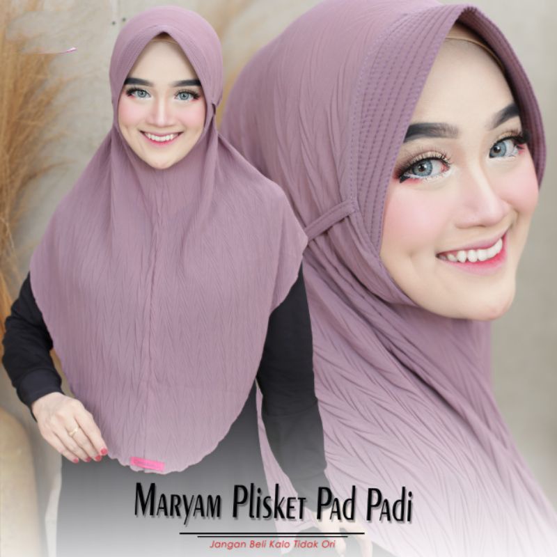 BERGO MARYAM PLISKET PADI hijab instan