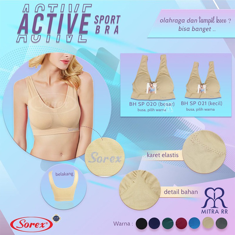 Sorex Bra Sport Polos SP 020 BH Olahraga Senam Stretch