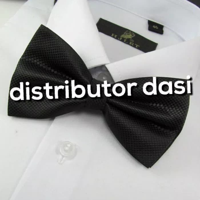 dasi kupu kupu motif bintik lux hitam dewasa grosir distributor dasi