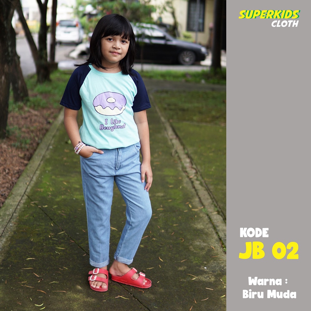 CELANA ANAK PEREMPUAN JEANS PANJANG MODEL BOYFRIENDS  SUPERKIDS 1 - 10 TAHUN