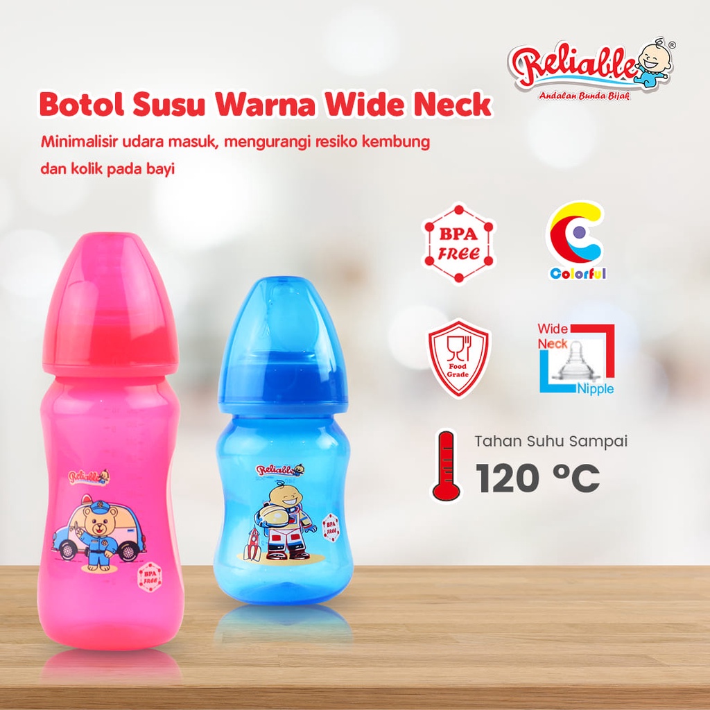 Reliable Botol Susu Wide Neck Anti Kolik 280 ml 8 oz RBS-9960