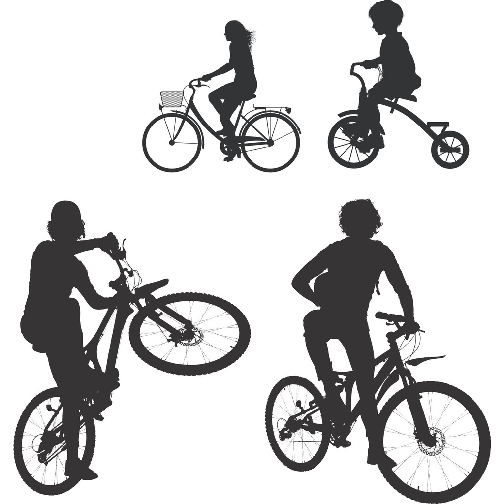 Bicycle Silhouette Vector - Coreldraw