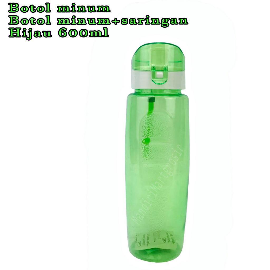 botol plastik*Botol minum* Botol minum + saringan* Botol Warna* 600ml