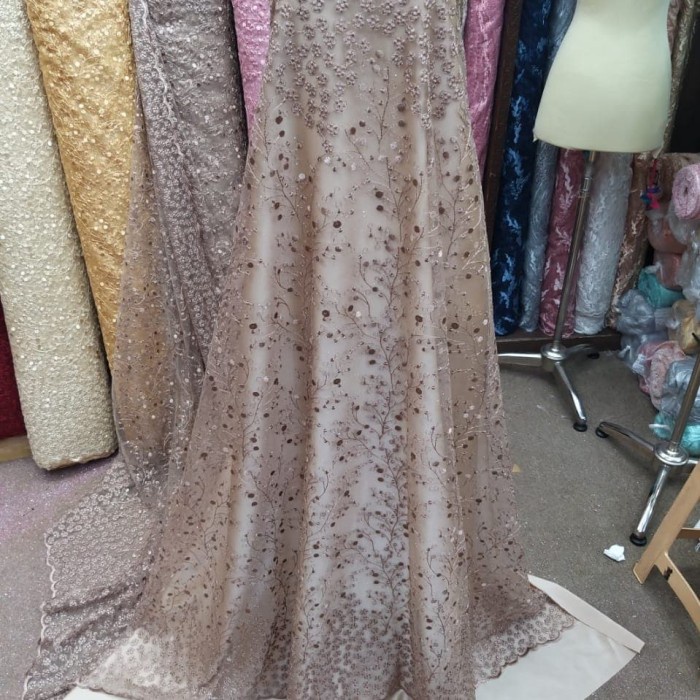 Kebaya Bahan Kain tile metalic tulle gliter brokat tile korea keren T7R1 terbaru kekinian BISA COD B