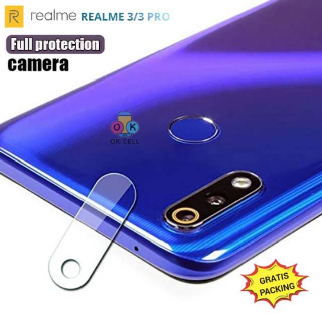 Tempered Glass Lens Camera Realme 3 TG Anti Gores Kaca Kamera Belakang Realme 3 Pro Pelindung Lensa