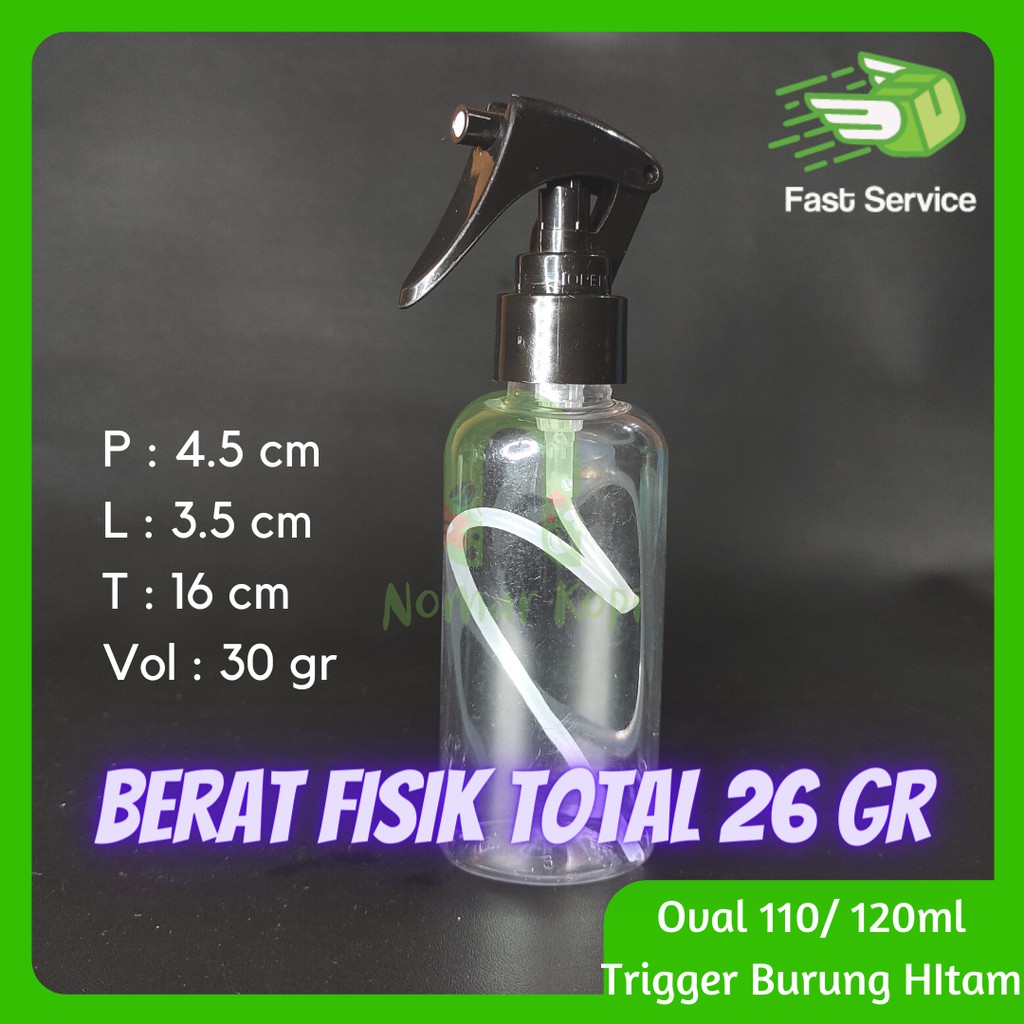 Botol 120ml Oval Mini Trigger Burung
