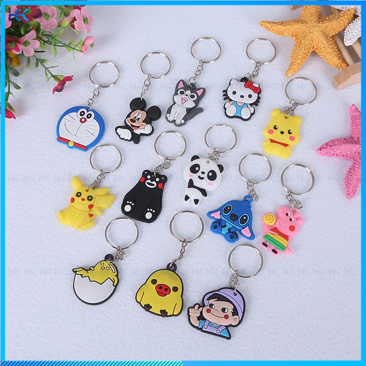 1PCS PVC Key Chain Cartoon Figure Anime Key Ring bag  car key Pendant