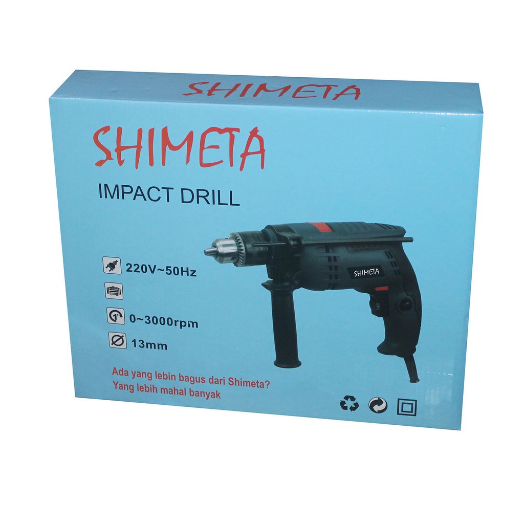 MESIN BOR 13mm IMPACT DRILL BOLAK BALIK SHIMETA