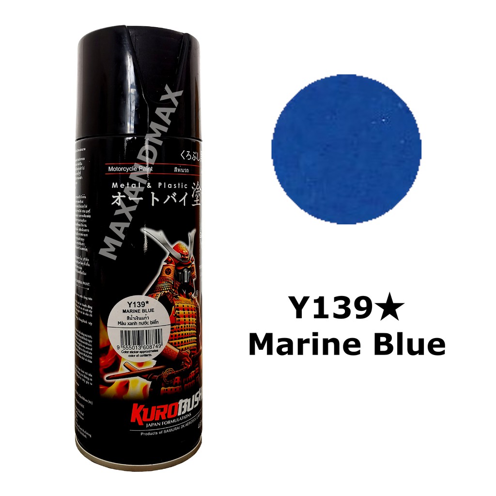 Samurai Paint Marine Blue Y139 Biru Metalik 400 ml - Cat Semprot [Produk Original]