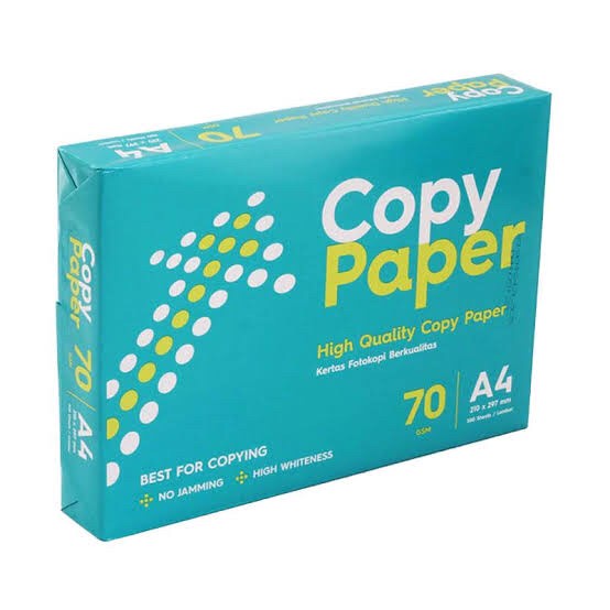 

COPY PAPER A4 70 GR - Kertas Fotocopy Print HVS A4 Copy Paper 70 gr Rim