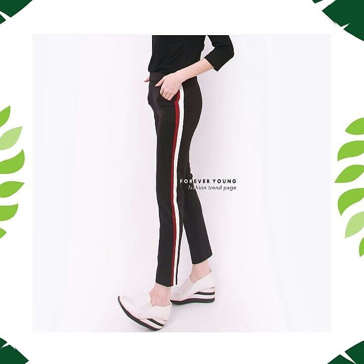 ASEA Stripe Pants Celana Basic Stripe ZR Lis - Celana Garis Olahraga