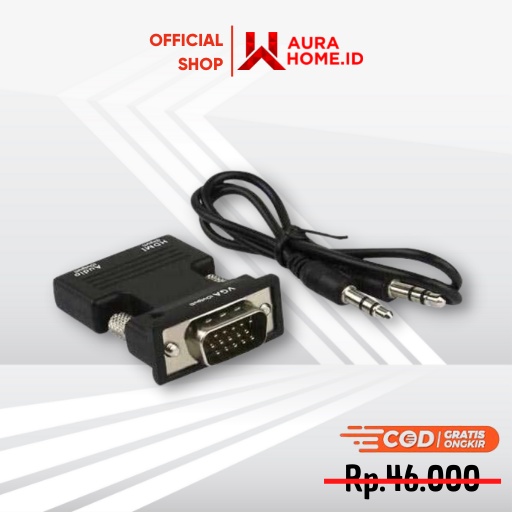 Adapter Converter HDMI Female to VGA Male 1080P Audio Port / adaptor VGA KE HDMI Audio Usb Female Mo