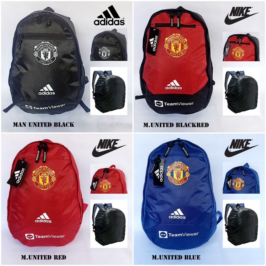 Tas Ransel Backpack Sekolah Olahraga Gym Futsal Klub Sepak Bola MANCHESTER UNITED Anak Dan Dewasa