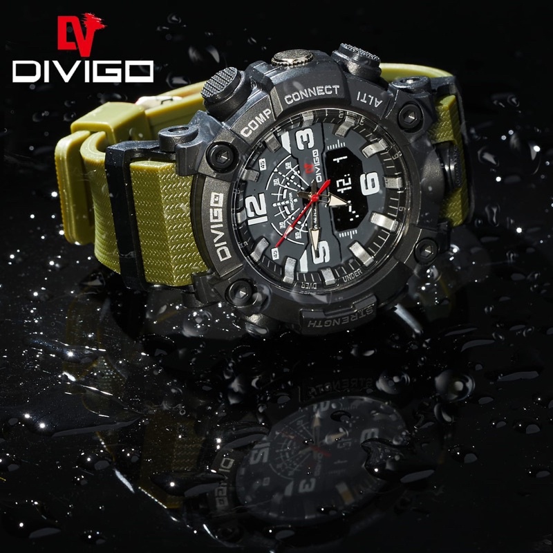 JAM TANGAN PRIA DIVIGO TERBARU WATER RESISTANCE D-25