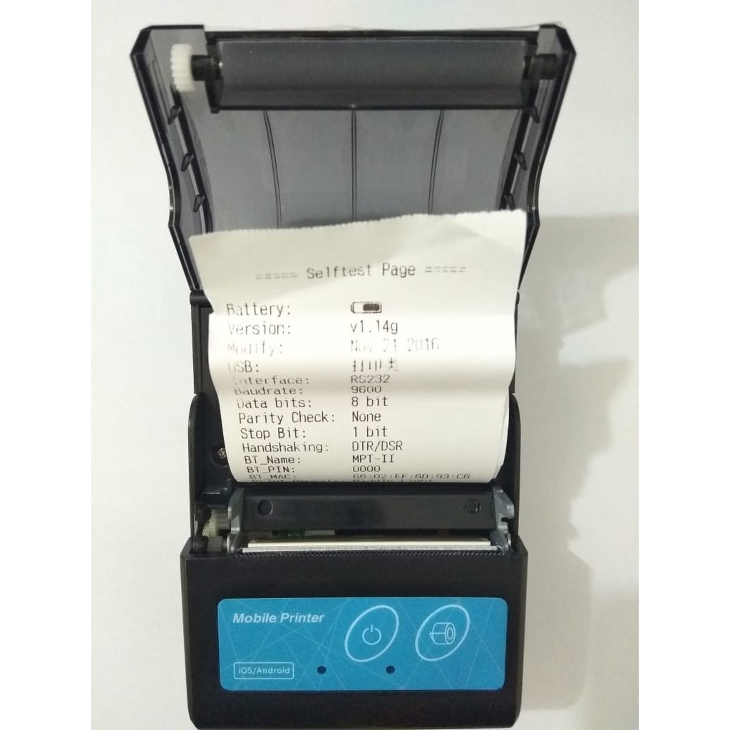 PRINTER BLUETOOTH  MP58 MINI MOKA POS / GOBIZ / GOFOOD KASIR STRUK baterai OKAY