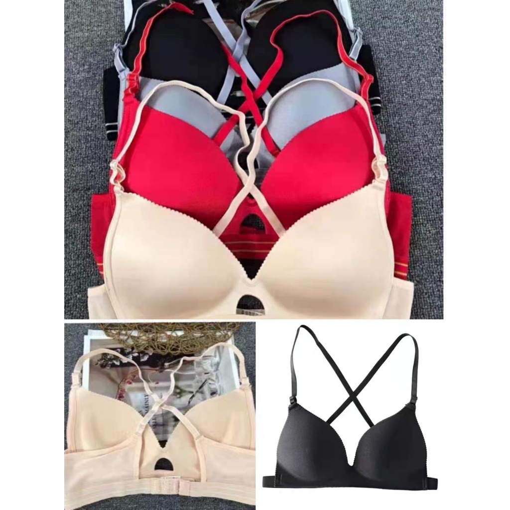 bra / bh wanita 6613 import bahan halus busa tipis tidak ada kawat