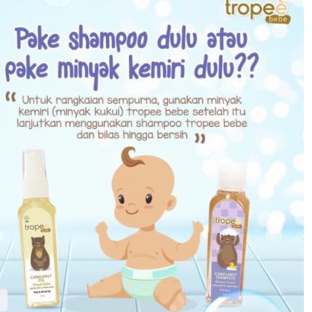 Tropee Bebe Baby Hair SPA Candlenut Oil 100ml / Minyak Kemiri Bayi