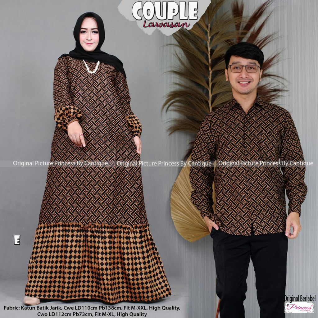 COUPLE GAMIS BATIK REMPEL LAWASAN