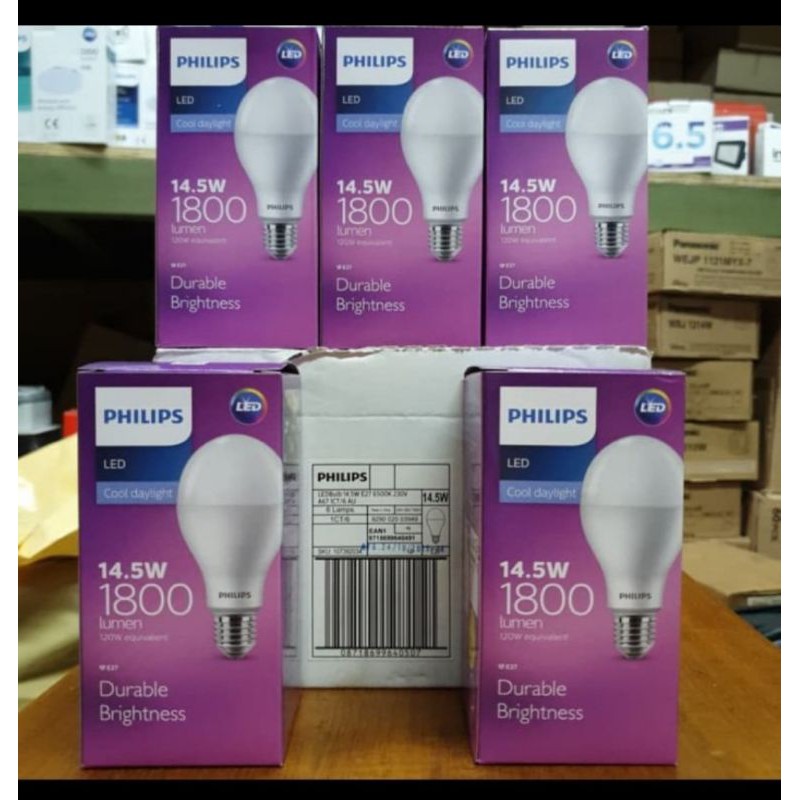 lampu led bulb pijar led bohlam led philips 14,5w 14,5 watt