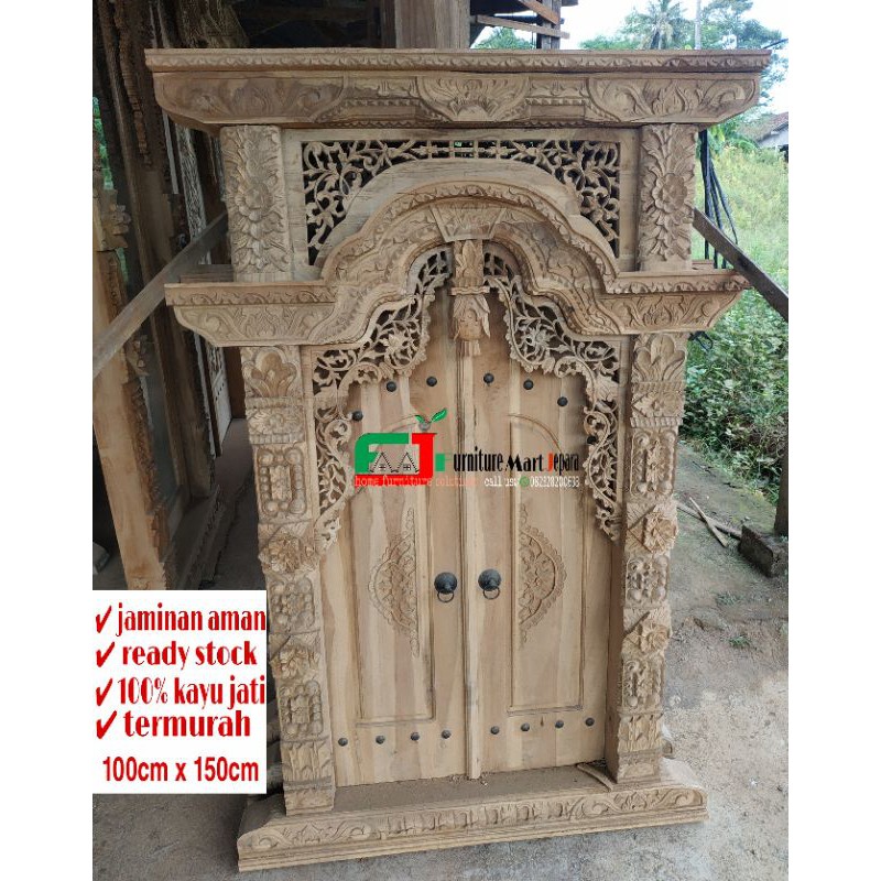 jendela rumah  ukir full jati (pintu jepara jati murah)