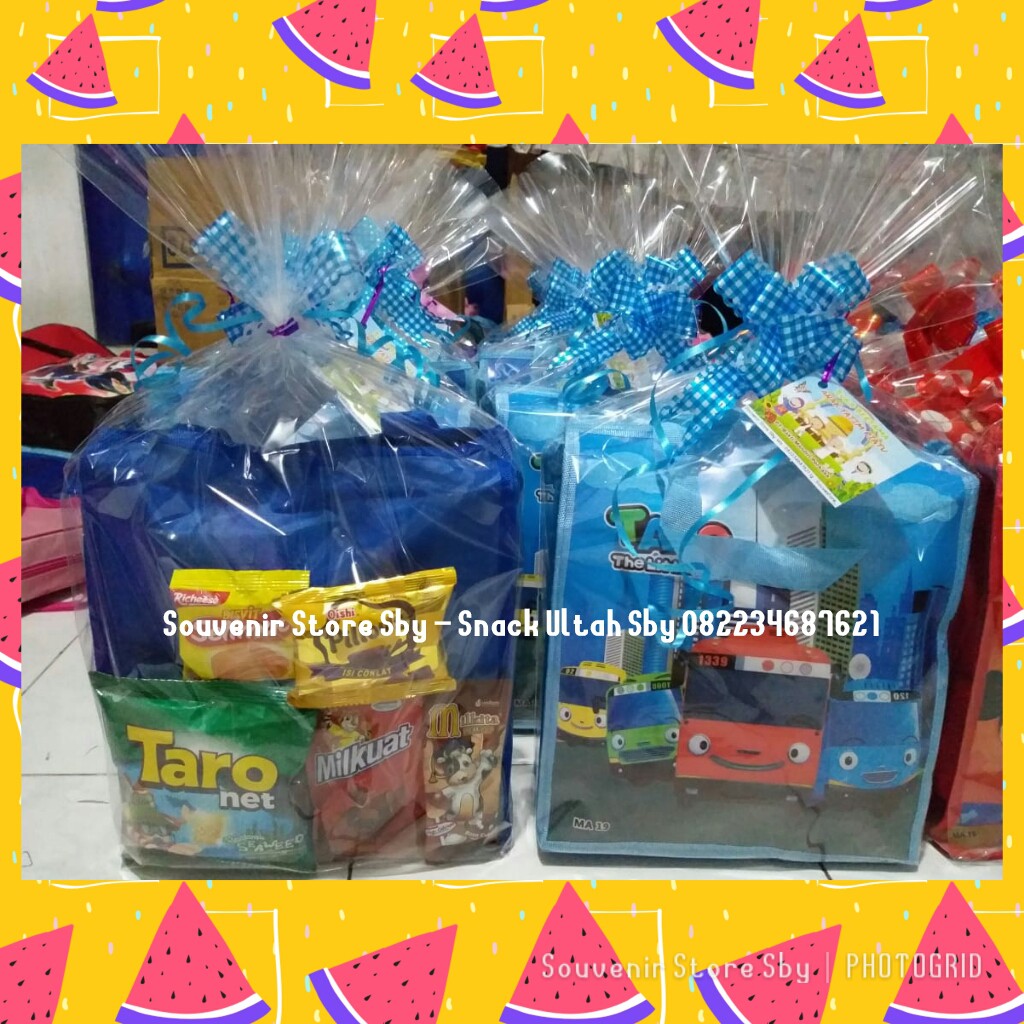 Souvenir Tas Ulang Tahun/ Paket Ultah anak / Bingkisan Ultah Surabaya / Snack Ultah Murah