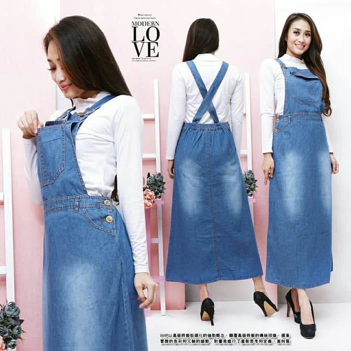 Denim Vest Jeans /Rompi Jeans Layole Flower Mutiara Import FP442 Wearpack Lina Mol