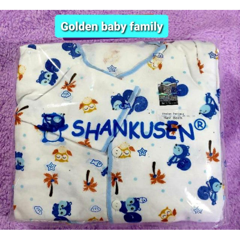 3 Pcs Setelan Panjang Shankusen Double knit Motif Newborn