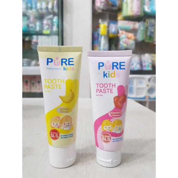 Pure Kids Tooth Paste Strawberry &amp; Banana / Pasta Gigi Anak / Odol Anak