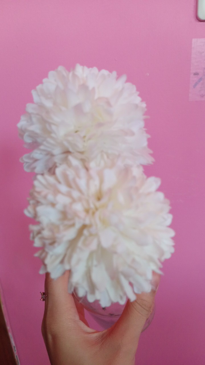 Bunga Dandelion Mawar Pom Pom Plastik Artificial Pompom Tangkai Palsu